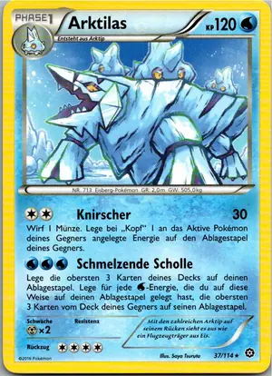 Pokémon-Karte Arktilas 37/114 Dampfkessel