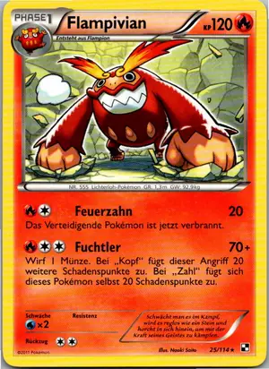 Pokémon-Karte Flampivian 25/114 Schwarz & Weiß