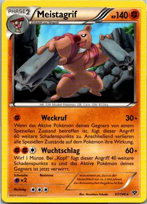 Pokémon-Karte Meistagrif 67/146 XY