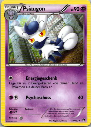 Pokémon-Karte Psiaugon 59/122 TURBOfieber