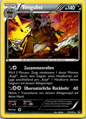 Pokémon-Karte Tengulist 73/122 TURBOfieber