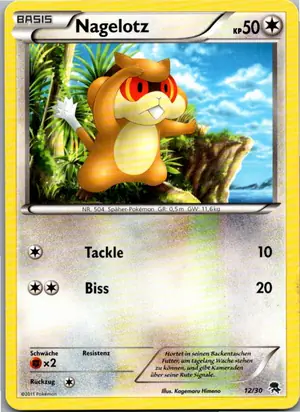 Pokémon-Karte Nagelotz 12/30 BW trainer Kit (Zoroark)