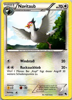 Pokémon-Karte Navitaub 15/30 BW trainer Kit (Zoroark)