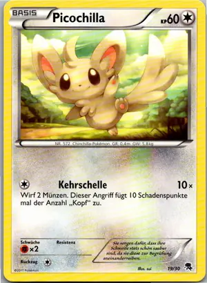 Pokémon-Karte Picochilla 19/30 BW trainer Kit (Zoroark)