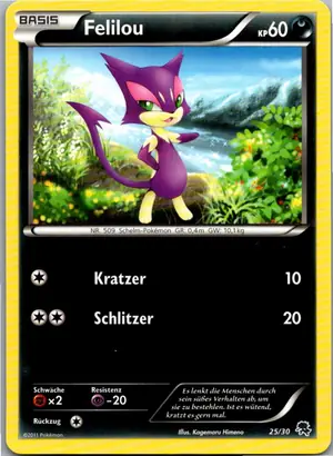 Pokémon-Karte Felilou 25/30 BW trainer Kit (Zoroark)