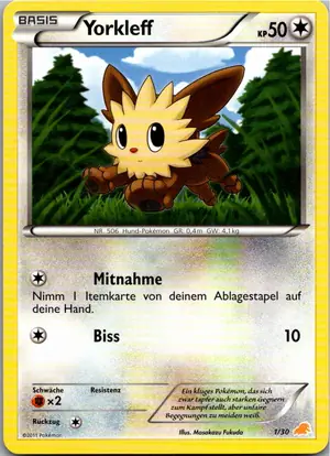 Pokémon-Karte Yorkleff 1/30 BW trainer Kit (Excadrill)