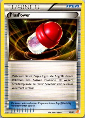 Pokémon-Karte PlusPower 16/30 BW trainer Kit (Excadrill)