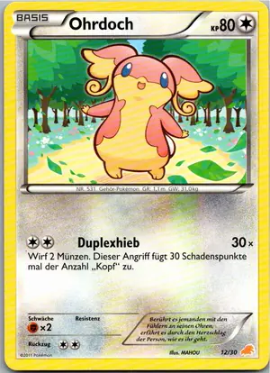 Pokémon-Karte Ohrdoch 12/30 BW trainer Kit (Excadrill)