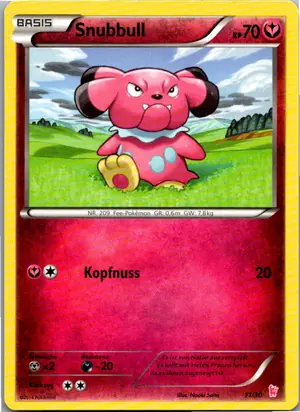 Pokémon-Karte Snubbull 11/30 XY trainer Kit (Sylveon)
