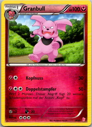 Pokémon-Karte Granbull 14/30 XY trainer Kit (Sylveon)