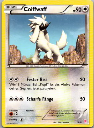 Pokémon-Karte Coiffwaff 16/30 XY trainer Kit (Sylveon)