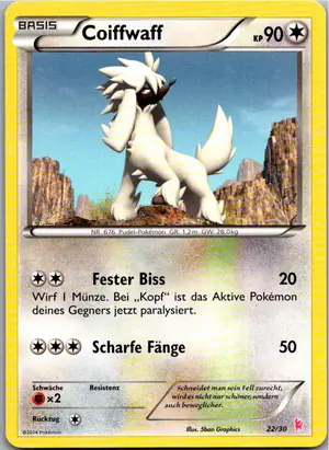 Pokémon-Karte Coiffwaff 22/30 XY trainer Kit (Sylveon)