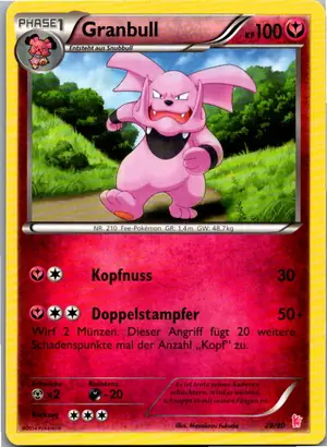 Pokémon-Karte Granbull 29/30 XY trainer Kit (Sylveon)