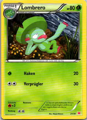 Pokémon-Karte Lombrero 21/30 XY trainer Kit (Latias)