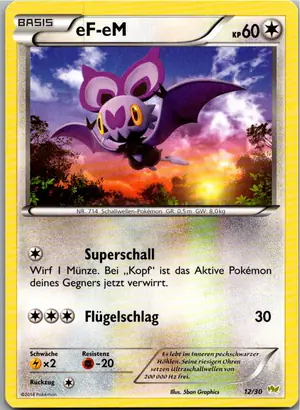 Pokémon-Karte eF-eM 12/30 XY trainer Kit (Noivern)