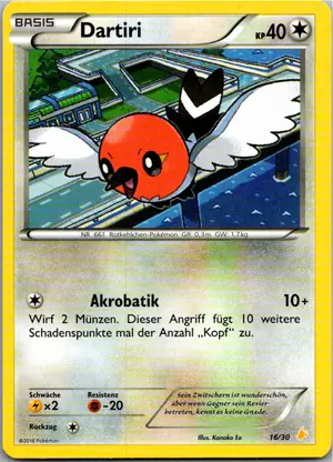 Pokémon-Karte Dartiri 16/30 XY trainer Kit (Pikachu Libre)