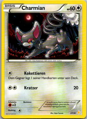 Pokémon-Karte Charmian 27/30 XY trainer Kit (Pikachu Libre)