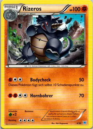 Pokémon-Karte Rizeros 4/30 XY trainer Kit (Latios)
