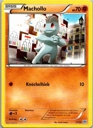 Pokémon-Karte Machollo 11/30 XY trainer Kit (Latios)
