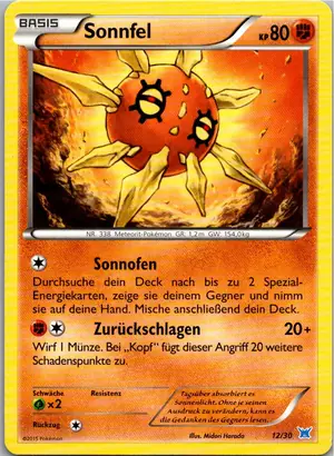 Pokémon-Karte Sonnfel 12/30 XY trainer Kit (Latios)