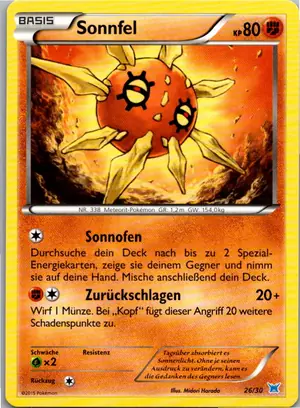 Pokémon-Karte Sonnfel 26/30 XY trainer Kit (Latios)