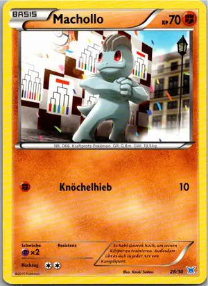 Pokémon-Karte Machollo 28/80 XY trainer Kit (Latios)