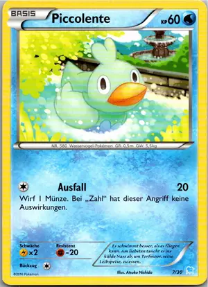 Pokémon-Karte Piccolente 7/30 XY trainer Kit (Suicune)