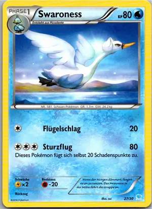 Pokémon-Karte Swaroness 27/30 XY trainer Kit (Suicune)