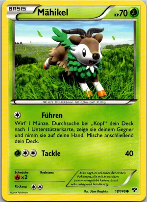 Pokémon-Karte Mähikel 18/146 XY