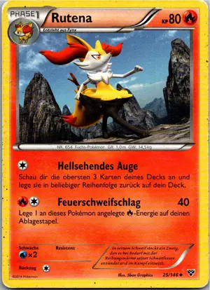 Pokémon-Karte Rutena 25/146 XY