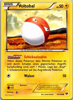 Pokémon-Karte Voltobal 44/146 XY