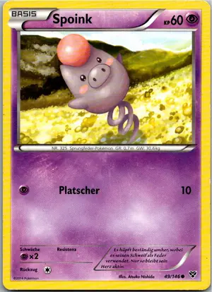 Pokémon-Karte Spoink 49/146 XY