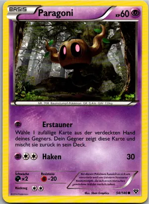 Pokémon-Karte Paragoni 54/146 XY