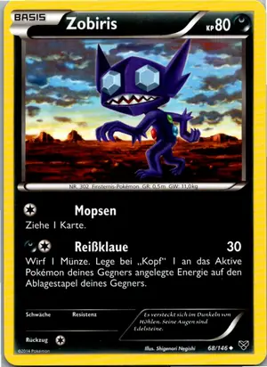 Pokémon-Karte Zobiris 68/146 XY