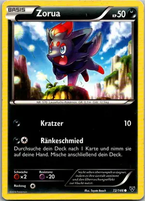 Pokémon-Karte Zorua 72/146 XY