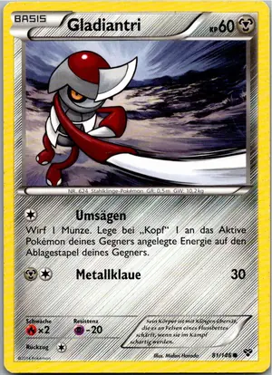 Pokémon-Karte Gladiantri 81/146 XY