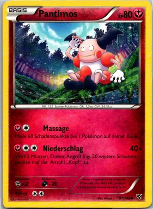 Pokémon-Karte Pantimos 91/146 XY