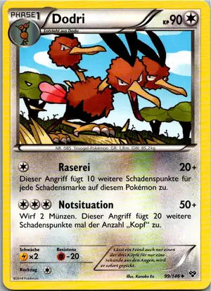Pokémon-Karte Dodri 99/146 XY