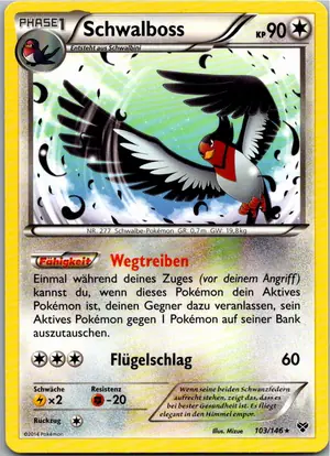 Pokémon-Karte Schwalboss 103/146 XY
