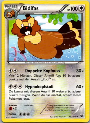 Pokémon-Karte Bidifas 107/146 XY