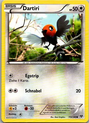 Pokémon-Karte Dartiri 113/146 XY