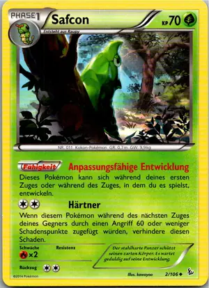 Pokémon-Karte Safcon 2/106 Flammenmeer