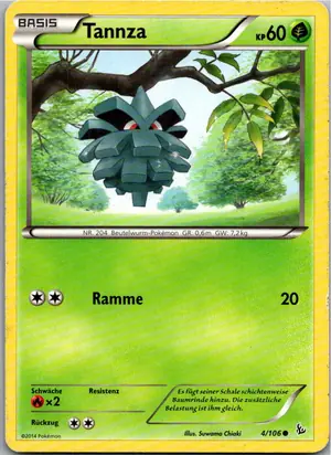Pokémon-Karte Tannza 4/106 Flammenmeer