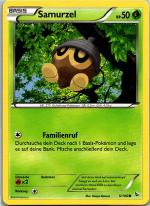 Pokémon-Karte Samurzel 5/106 Flammenmeer
