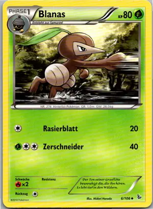 Pokémon-Karte Blanas 6/106 Flammenmeer