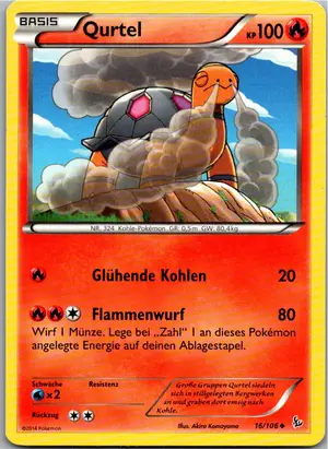 Pokémon-Karte Qurtel 16/106 Flammenmeer