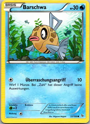 Pokémon-Karte Barschwa 22/106 Flammenmeer