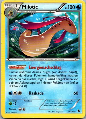 Pokémon-Karte Milotic 23/106 Flammenmeer