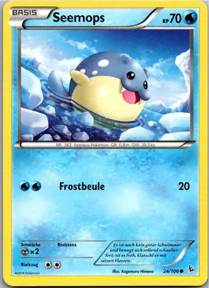 Pokémon-Karte Seemops 24/106 Flammenmeer