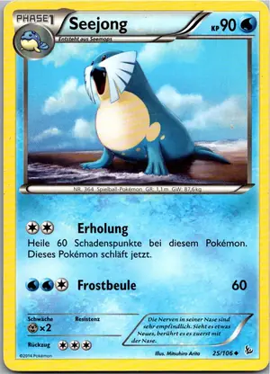 Pokémon-Karte Seejong 25/106 Flammenmeer